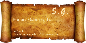 Seres Gabriella névjegykártya